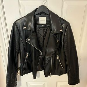 Avec Les Filles Faux Leather Jacket